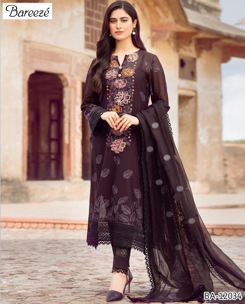 Bareeze Lawn 3-Piece Suit – Heavy Embroidered