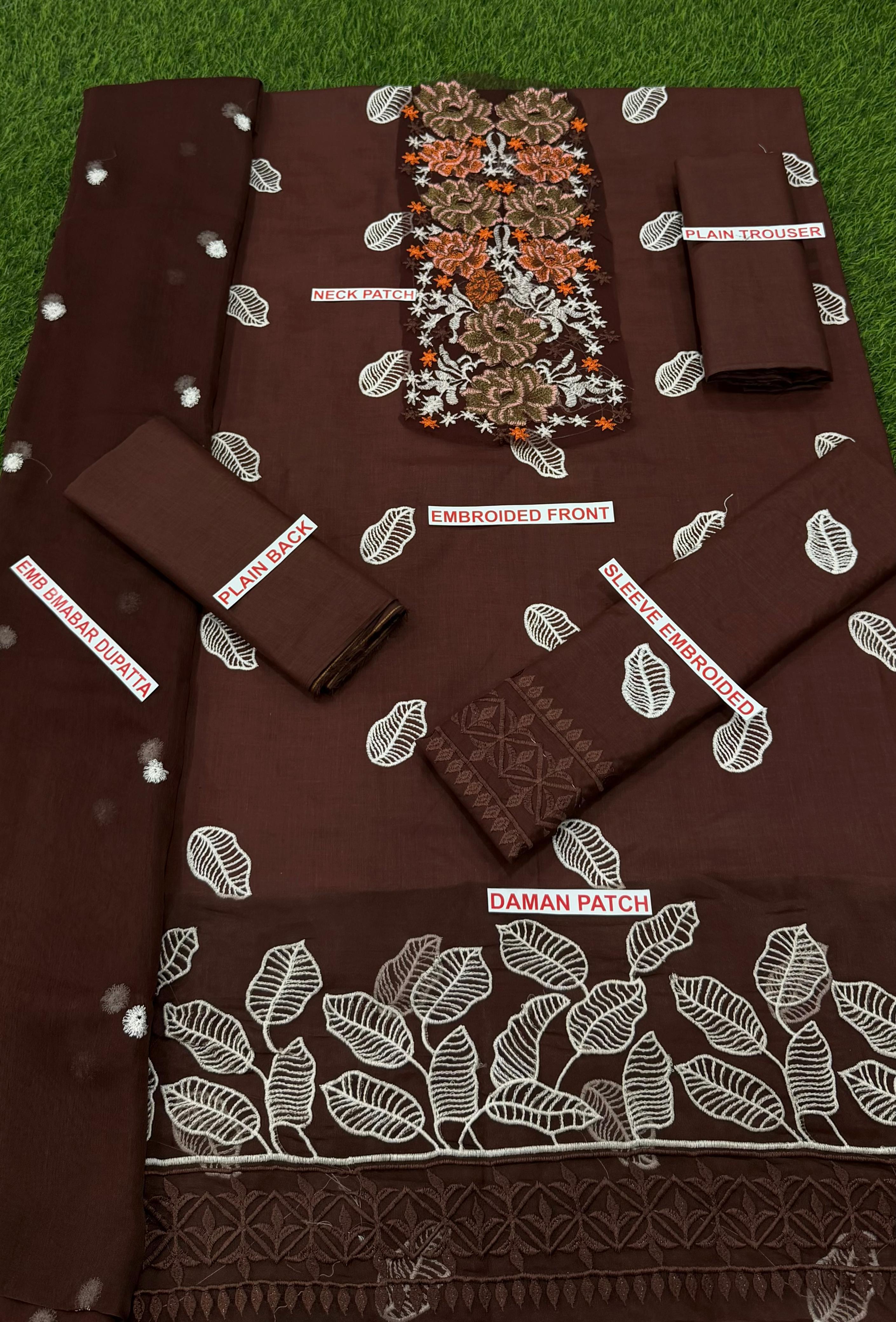 Bareeze Lawn 3-Piece Suit – Heavy Embroidered