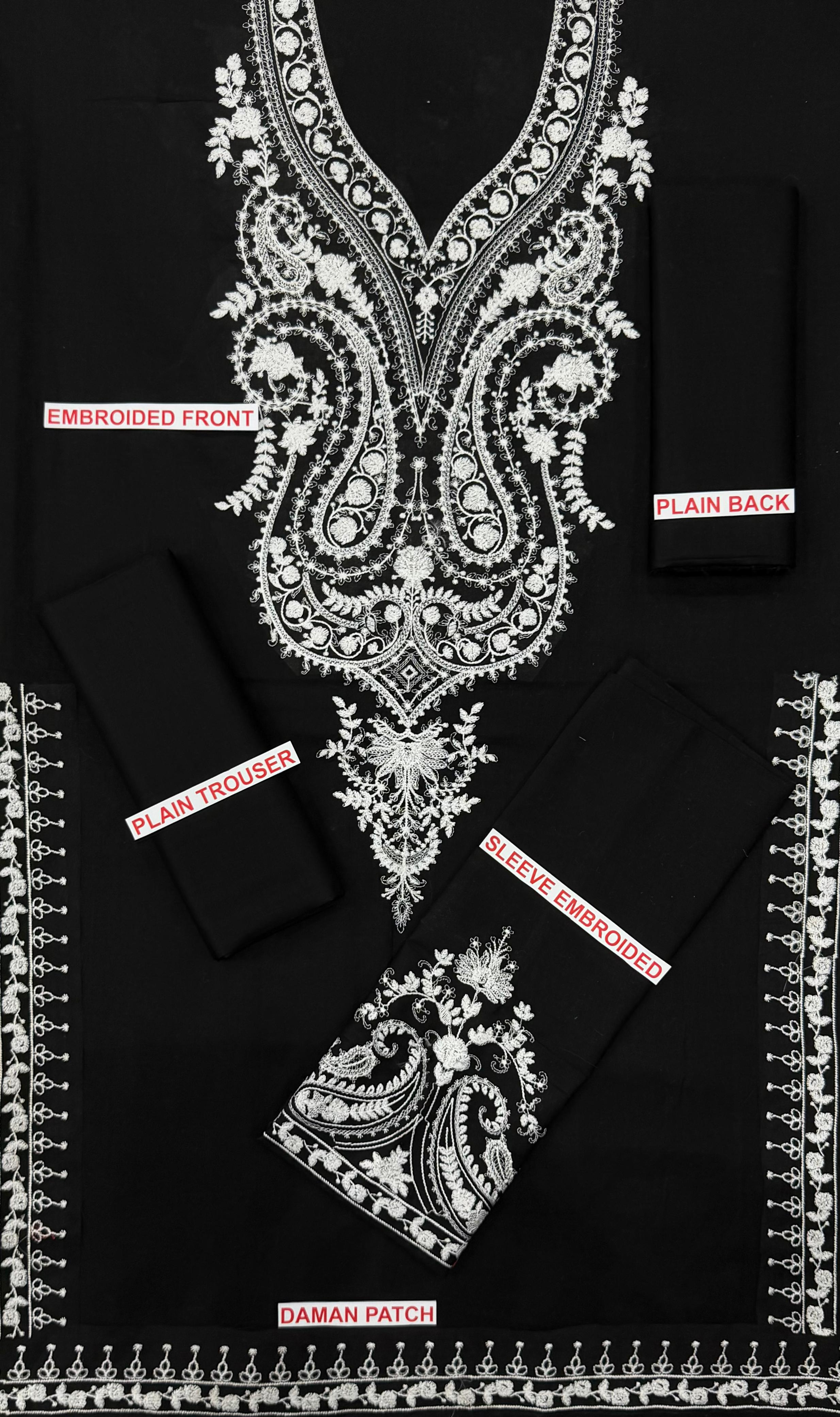 Maria B Luxury Lawn 90/70 – Embroidered 2-Piece Dress